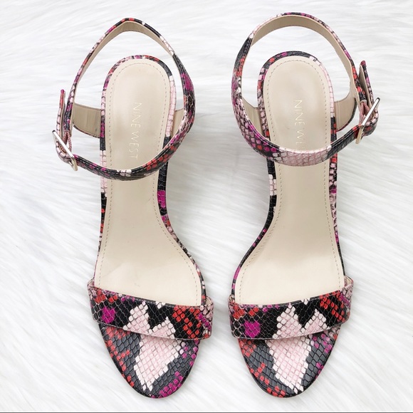 New Nine West Pruce Ankle Strap Block Heel Sandals - Picture 11 of 11